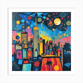 City Skyline 4 Art Print