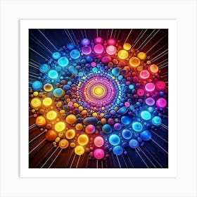 Psychedelic Circles Art Print