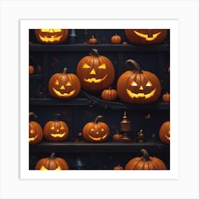 Halloween Pumpkins Art Print