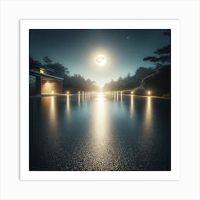 Moonlight At Night Art Print