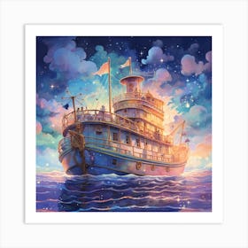 Ship In The Sky Art Print