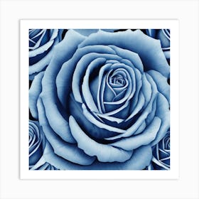 Blue Roses 12 Art Print