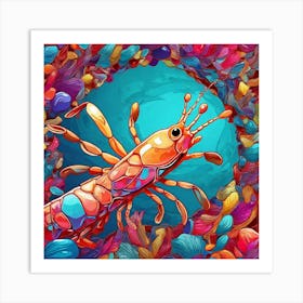 Colorful Shrimp 1 Art Print