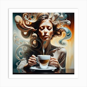 Sip, smile, conquer the day Art Print