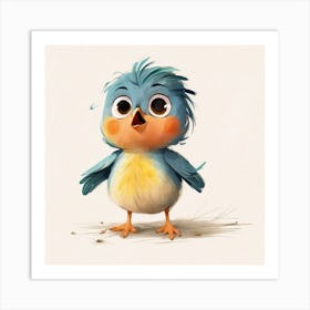 Little Blue Bird Art Print