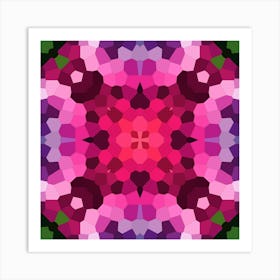 Violet Mosaic Pattern Art Print