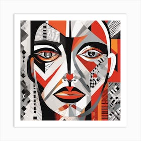 Abstract Face Art Print (1) Art Print