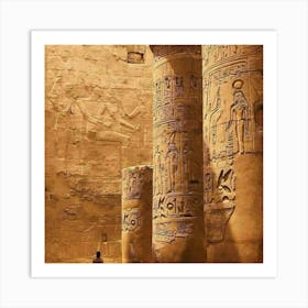 Egyptian Pillars 1 Art Print