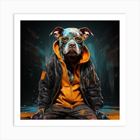 Dog In The City Art Print
