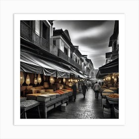 Street Market In Morocco 1 Art Print