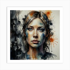 Splatter Girl 4 Art Print