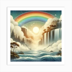 Mythical Waterfall 13 Art Print