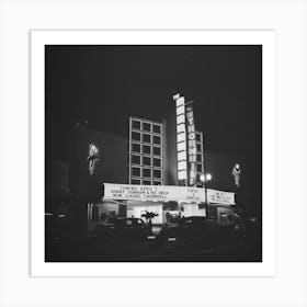 Hollywood, California,Sign In Front Of A Large Dance Palace By Russell Lee Art Print
