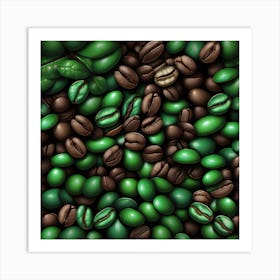 Coffee Beans Background Art Print