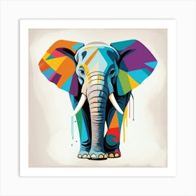 Colorful Elephant 1 Art Print