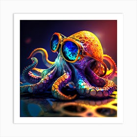 Holographic Octopus Art Print