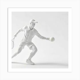 Tennis Player In Action 3 Art Print