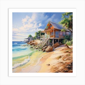 Beach House Art Print