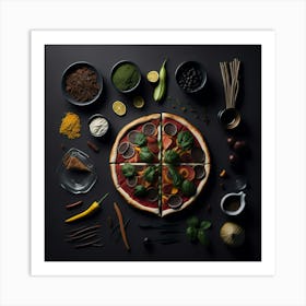 Pizza Props Knolling Layout (68) Art Print