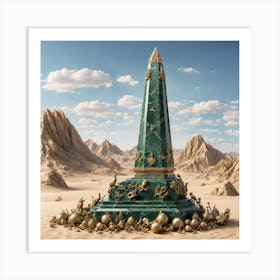 Green Obelisk 3 1 Art Print