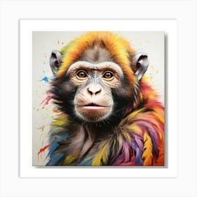 Chimpanzee COLORFUL Art Print