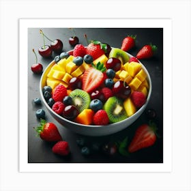 Colorful Fruit Salad Art Print