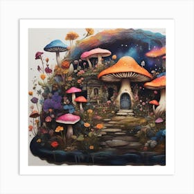 Mushroom House 2 Art Print