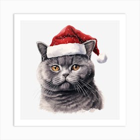 Santa Cat 22 Art Print