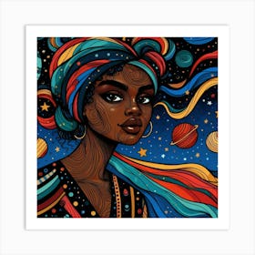 Solara Celestial Portrait Art Print