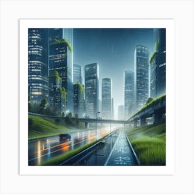 Futuristic Cityscape Art Print