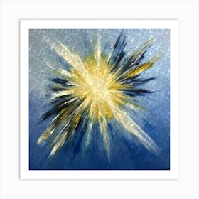 Blue Burst Art Print