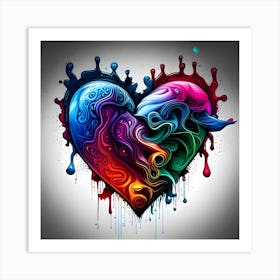 Colorful Heart 1 Art Print