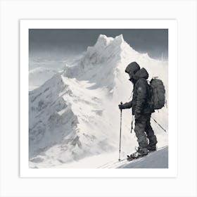 Snowy Mountain Art Print