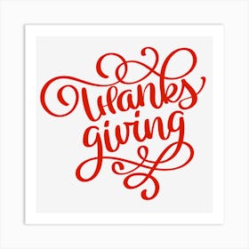 Thanksgiving Lettering Art Print