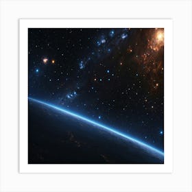 Earth In Space 1 Art Print