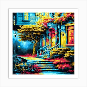 House At Night Art Print