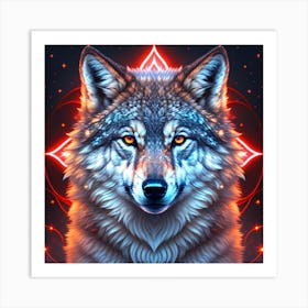 Wolf of Red Art Print