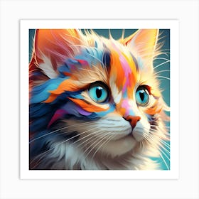 Creative Feline Cat Artwork 8 Art Print