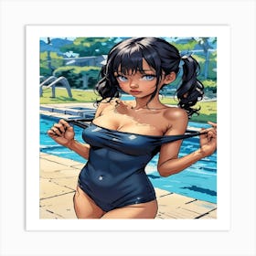 Anime Girl In Swimsuit-Drucke 08.12.2024--edc938c11 Art Print