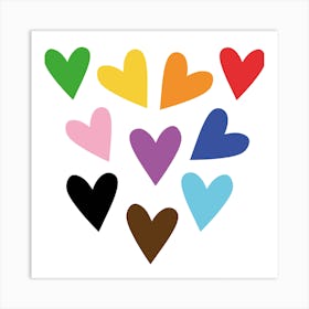 LGBT Rainbow Heart Art Print