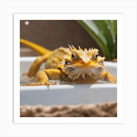 Bath Dragon Art Print