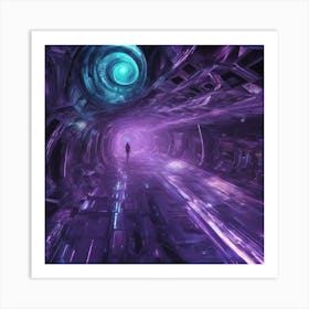 Extreme Close Up Eye, Spaceship Hallway, Alien Couture Fashion, Refraction Xenomorph, Otherworldly G (1) Art Print