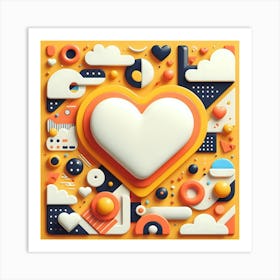 Valentine S Day Design Heart Love Poster Decor Romance Postcard Youth Fun Art Print