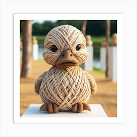 A Duck baby made of rope 1 Art Print