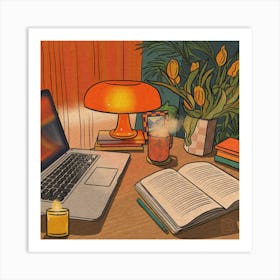 Cosy Studying Art Print