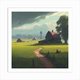 Farm In The Countryside 40 Art Print