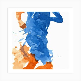 Watercolor Of A Runner Art Print