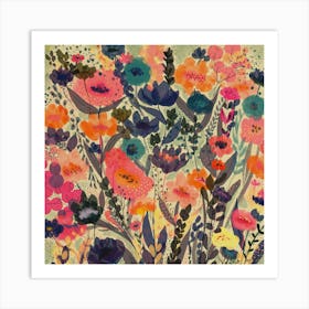 Watercolor Flowers Art Print