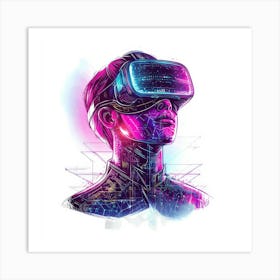 Vr Headset.Generated AI. Wall Art Print 13 Affiche