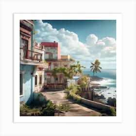 Street Scene In Havana Art Print